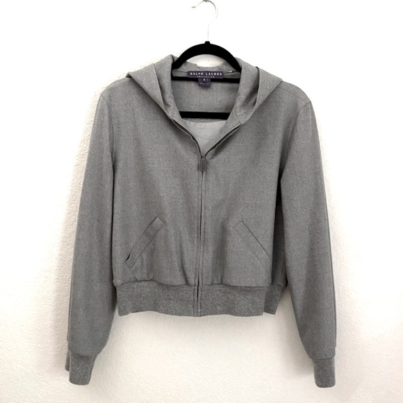 Ralph Lauren Collection Wool Crop Zip-Up Hoodie - Picture 9 of 16